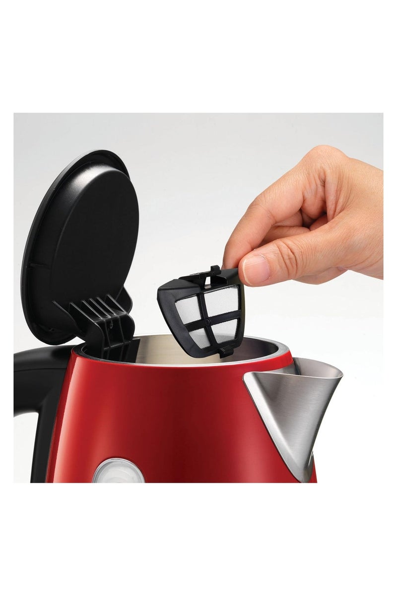 مورفي ريتشاردز غلاية إبريق كهربائية من إكويب – سعة 1.7 لتر، 3 كيلوواط – باللون الأحمر - Image 4